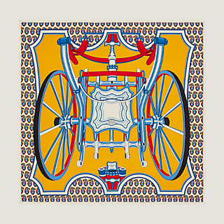 【HERMES】Les Roues de Phaeton  バンダナショール140 Les Roues de Phaeton Bandana shawl 140 | Hermès USA